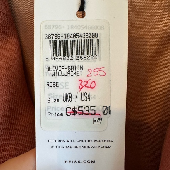 Warm coral Reiss blazer - Picture 8 of 8